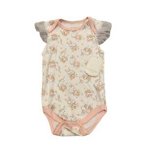 Kyle & Deena Baby Girl's Bunny Bodysuit Onesie - Size 6-9 months - New!
